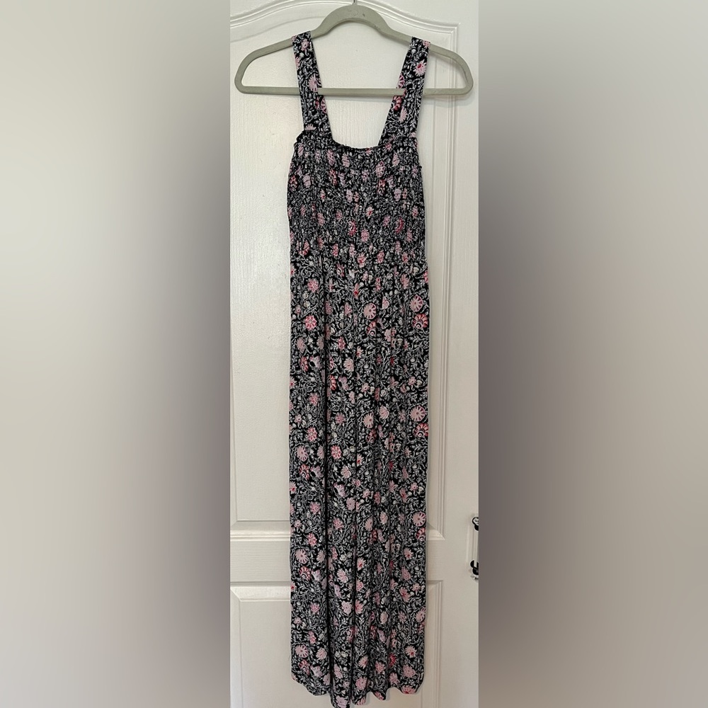 Loft Floral Smocked Jumpsuit, Sz S